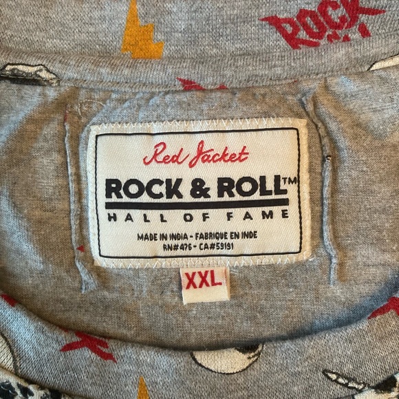Rock & Roll Hall of Fame Skull Design All-Over T-Shirt by Red Jacket Size XXL - Picture 6 of 9
